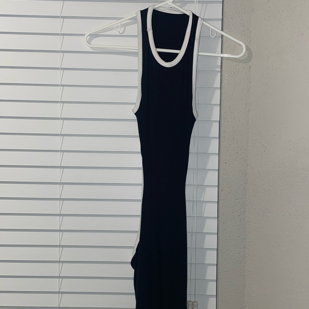 Amazon Naulon Cut Out Waist Open Back Ribbed Bodycon Dress
